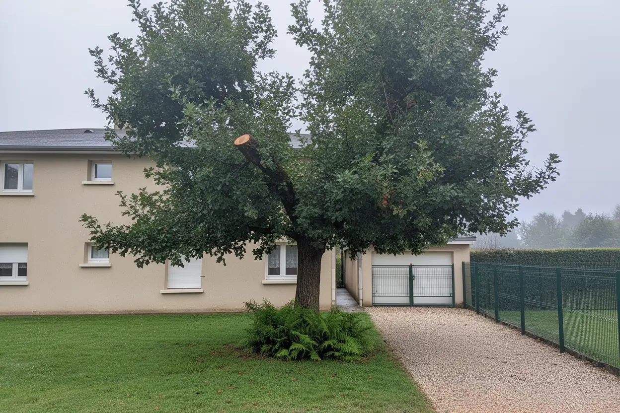Chêne sécurisé après démontage de branche à Isle
