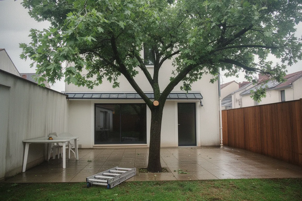 Arbre sécurisé après démontage ciblé à Limoges