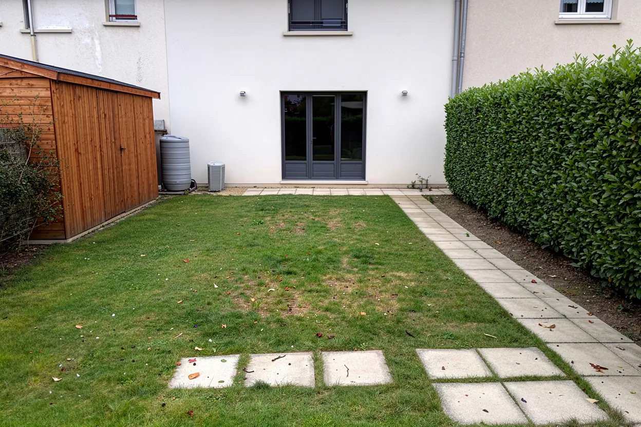 Jardin nettoyé après évacuation à Limoges